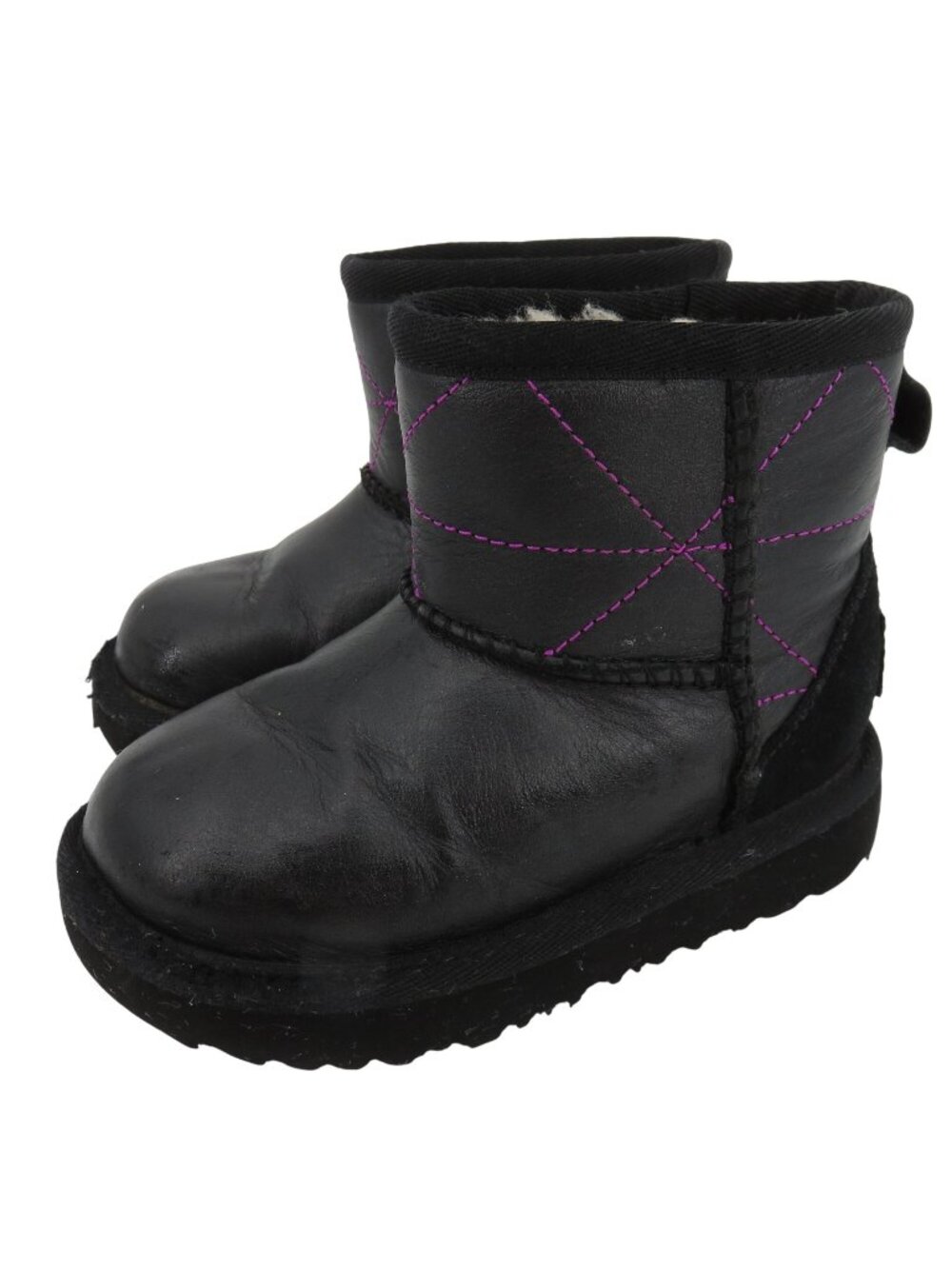 Ugg Toddler 7 US 6 UK 1167315T Kids Classic Mini Pearlized Boot Black Winter
